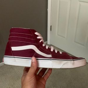 Size 13 Burgundy Hightop Vans